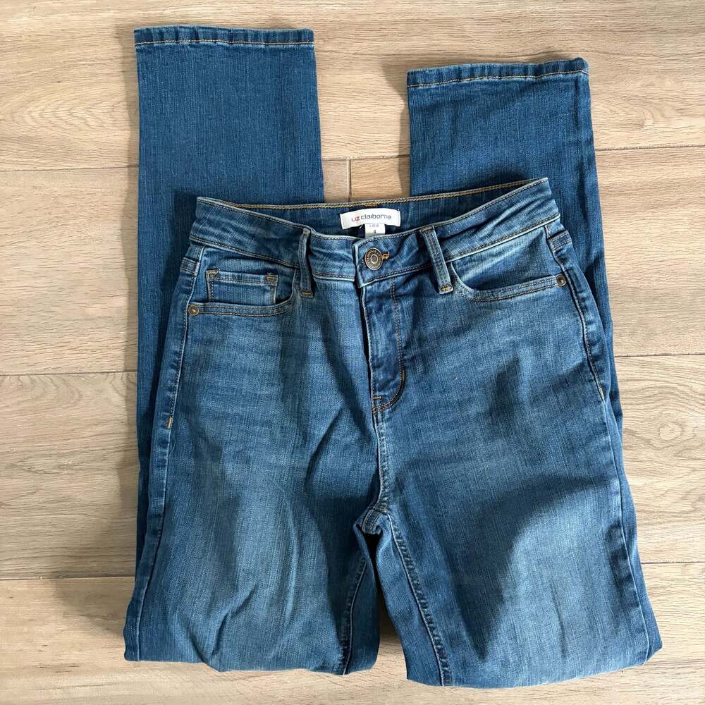 Liz Claiborne Lana Blue Stretch Denim Jeans Size 4